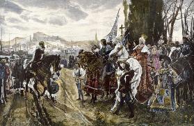 Eroberung Granadas / Pradilla nach Gemälde von Francisco Pradilla y Ortiz 1492