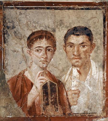 Portrait of a Couple, thought to be Paquio Proculo and his wife, from the House of Paquio Proculo,Po 1st centur