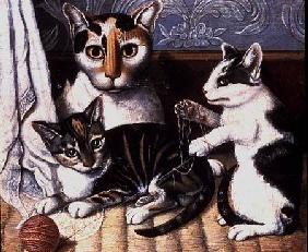 Cat and Kittens c.1872-188