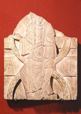 Christ raising the Hostbas-relief 11th centu