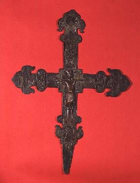 Copper Aragonese crucifix 14th centu