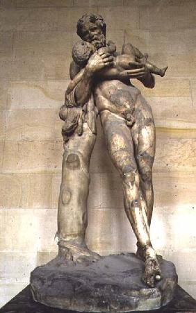 Dionysus as an infant and Silenus: sculpture 4th Centur