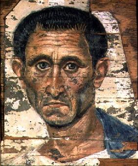 Fayum portrait of a man in a blue cloakTrajanic c.98-117 (