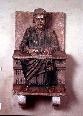 Figure of the Roman poet Virgil (70-19 BC) from Mantua Cathedral c.1220