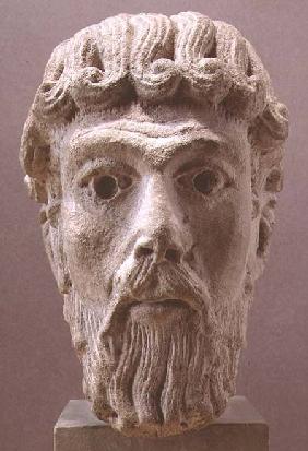 Head of St. Peter, fragment of a statue from the Shrine of St. Lazarus, Cathedral of St. Lazare, Aut 15th centu