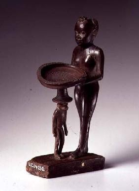 Nubian girl with monkey and dish, Egyptian 18th Dynas