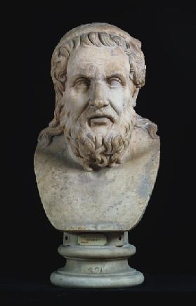 Portrait bust possibly of either Hesiod (8th century BC) or Homer (8th century BC) copy of Gr
