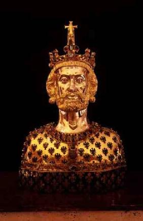 Reliquary of Charlemagne (742-814)from the Treasury of Aachen Cathedral 1350