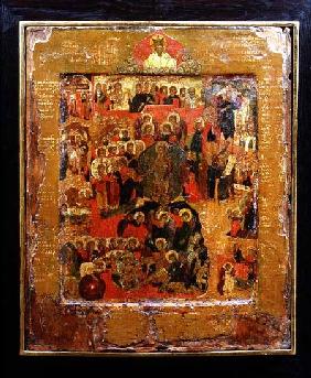 The Resurrection and Descent into Hell (Anastasis) Russian icon early 17th