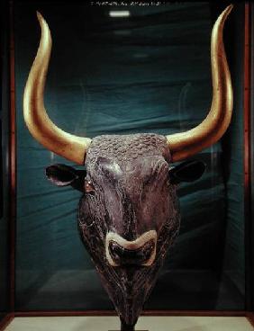 Rhyton in the shape of a bull's head, from Knossos,Minoan 1700-1400