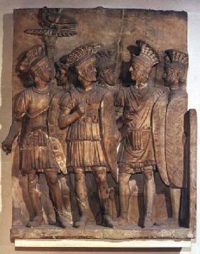 Soldiers of the Praetorian Guard, relief,Roman 2nd centur