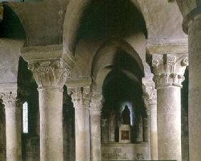 View of the columns in the cryptNorman c.1090