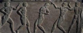 Young men playing a ball game c.510 BC