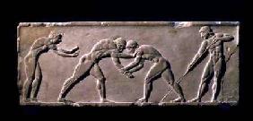 Young men wrestlingAthens c.510 BC