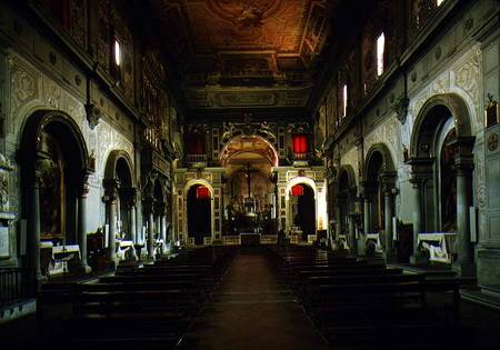 View of the interior looking towards the altar von Anonymous