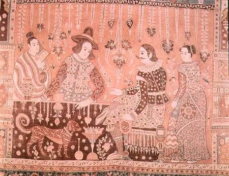 Wall hanging showing early traders to IndiaIndian von Anonymous