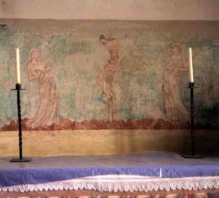 Wall painting depicting the Crucifixion von Anonymous