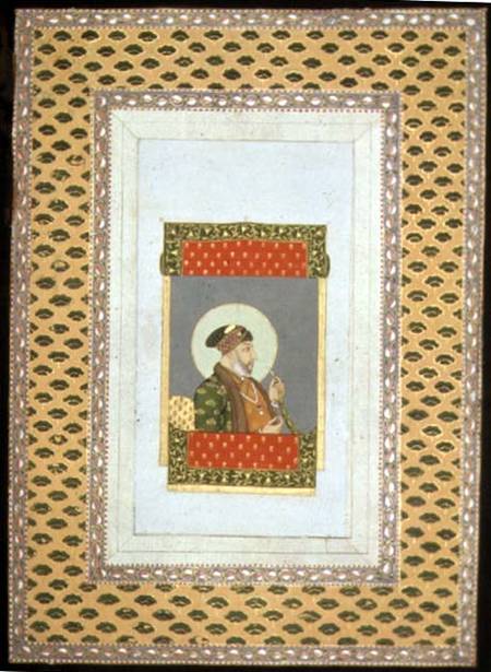 Window portrait of 'Aziz-ud-Din 'Alamgir IIEmperor of India 1754-60 Mughal von Anonymous