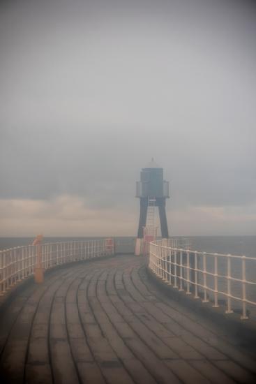 Whitby Harbour West Lighthouse in Mist 2020