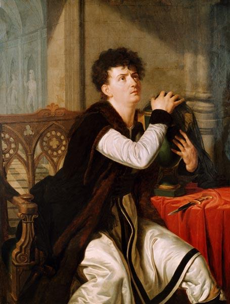 Portrait of Francois Joseph Talma (1763-1826) as Hamlet (oil on canvas) 1900