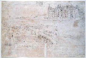 Privy Gardens, Richmond Palace, from 'The Panorama of London' c.1544  an