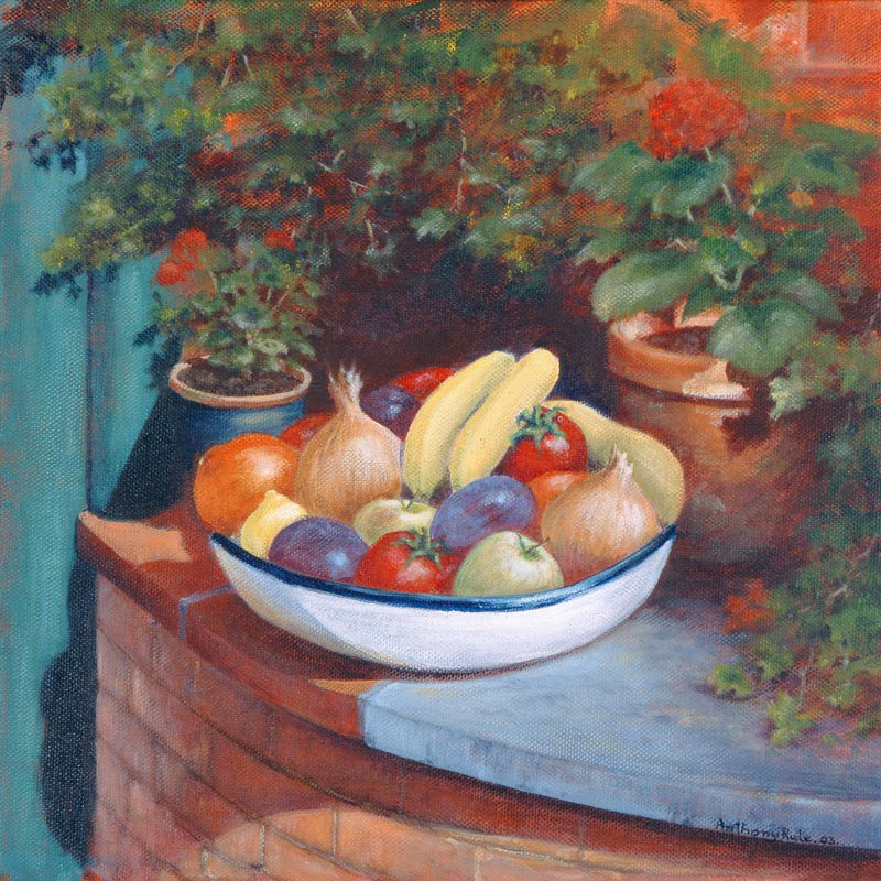 Fruit and Veg al Fresco, 2003 (acrylic)  von Anthony  Rule