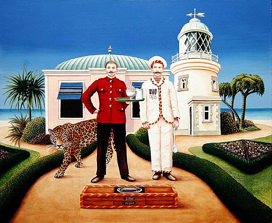 The Cook and Waiter, 1996 (acrylic on board)  von Anthony  Southcombe