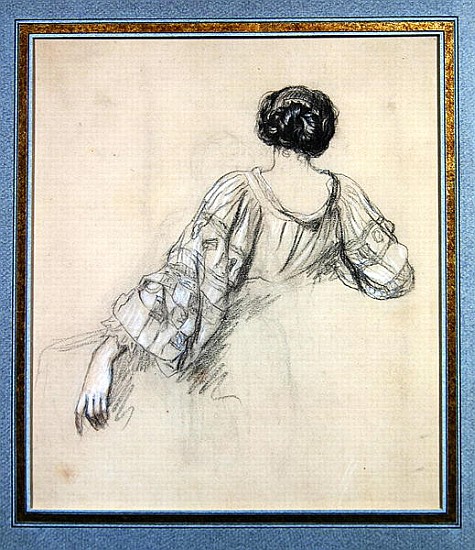 Back of a Young Woman (study for ''La Malaria'') von Antoine Auguste Ernest Herbert or Hebert