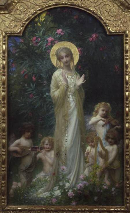 The Virgin in Paradise von Antoine Auguste Ernest Herbert or Hebert