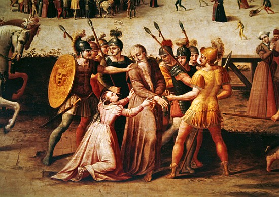The Arrest of Sir Thomas More in 1535 (detail of 40437) von Antoine Caron