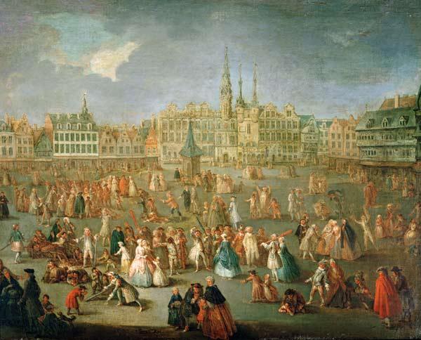 The Grand Place during Mardi Gras, Cambrai 1765