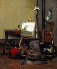 Der Affe im Atelier 1866