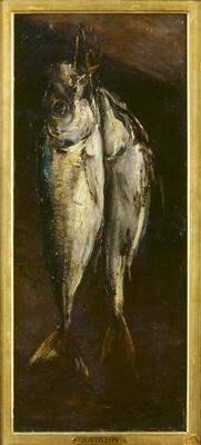 Fish (oil on panel) 17th