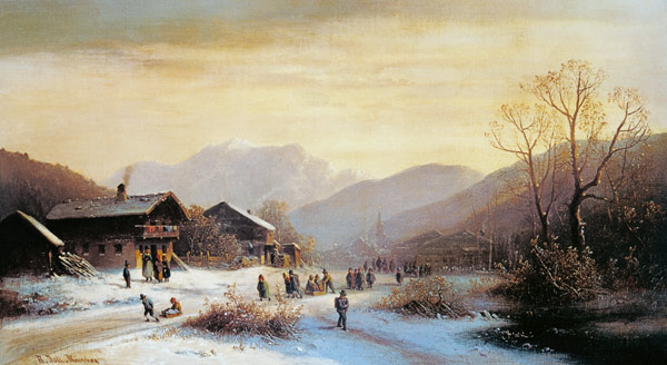 Winterlandschaft. von Anton Doll