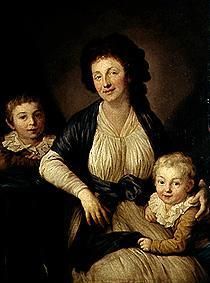 Bildnis Christiane Schletter, geborene Demiani mit ihren Söhnen von Anton Graff