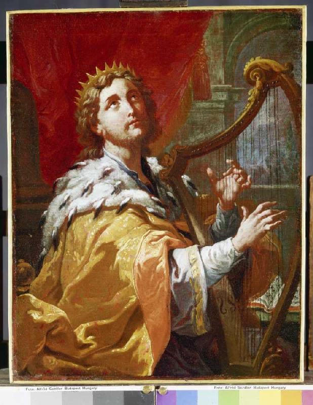 König David beim Harfenspiel von Anton Kern
