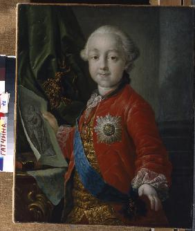 Porträt des Großfürsten Pawel Petrowitsch (1754-1801) als Kind 1763