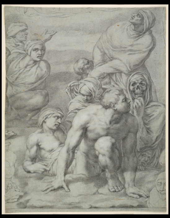 Gruppe von Auferstehenden aus Michelangelos Jüngstem Gericht (mittlere Guppe) von Anton Raphael Mengs