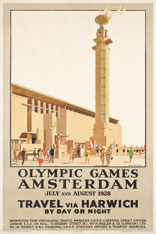 Ein Plakat für die Olympischen Spiele 1928 in Amsterdam von Anton van Anrooy