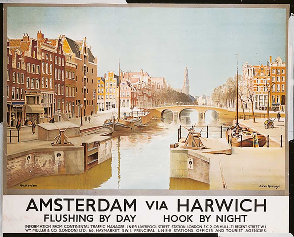 Amsterdam über Harwich, um 1930 von Anton van Anrooy
