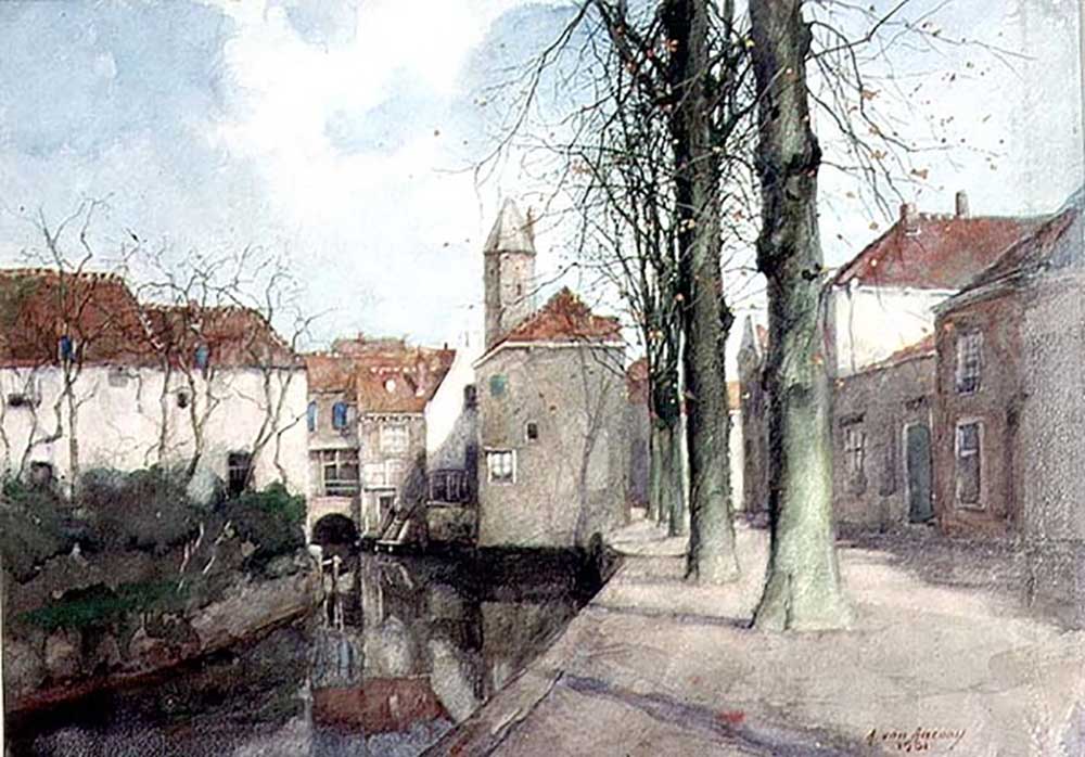 Ein Kanal in Amersfoort von Anton van Anrooy