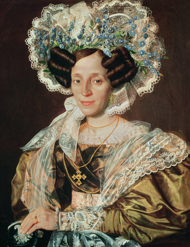 Portrait of Barbara Smetanova, mother of Federic Smetana von Antonin Machek