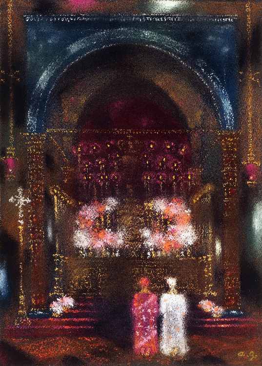 Corpus Domini (Altar von San Marco, Venedig) von Antonio Augusto Giacometti