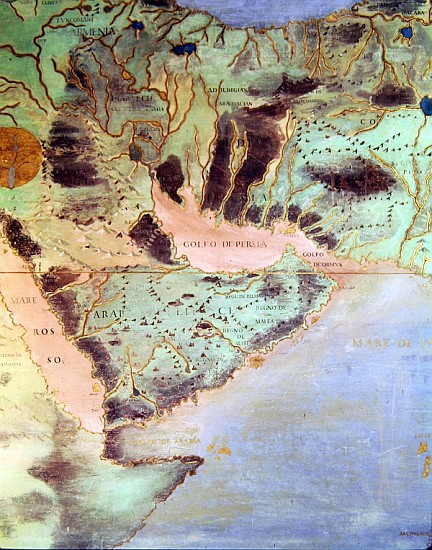 Map of the Countries of the Persian Golf, from the ''Sala Del Mappamondo'' (Hall of the World Maps) von Antonio Giovanni de Varese
