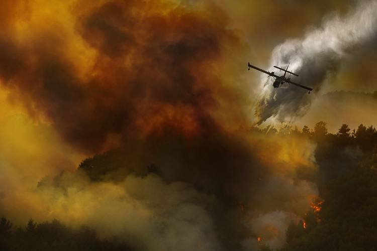 Fire in National Park of Cilento (SA) - Italy von Antonio Grambone