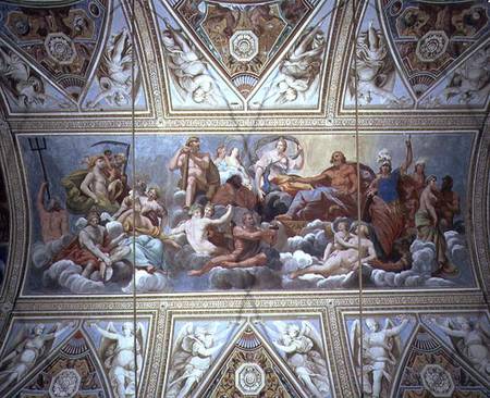 The Gods on Olympus, ceiling painting von Antonio Maria Viani