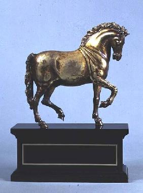Gilt bronze walking horse, cast from a model Giovanni Bologna (1529-1608) early 17th