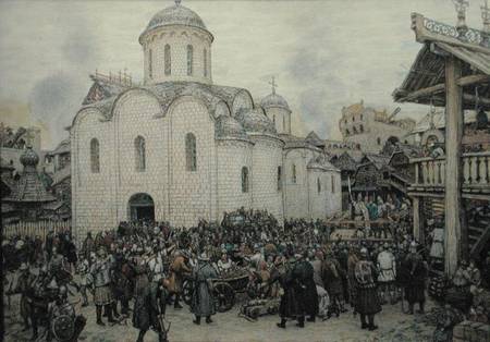 The Defence of the Town von Apollinari Mikhailovich Vasnetsov