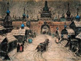 Old Moscow 1908  w/c