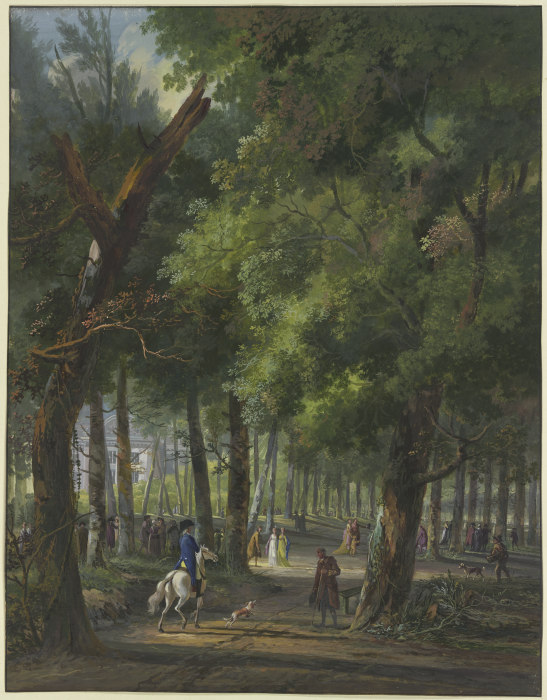 Spaziergänger und Reiter im Haager Wald von Arie Lamme